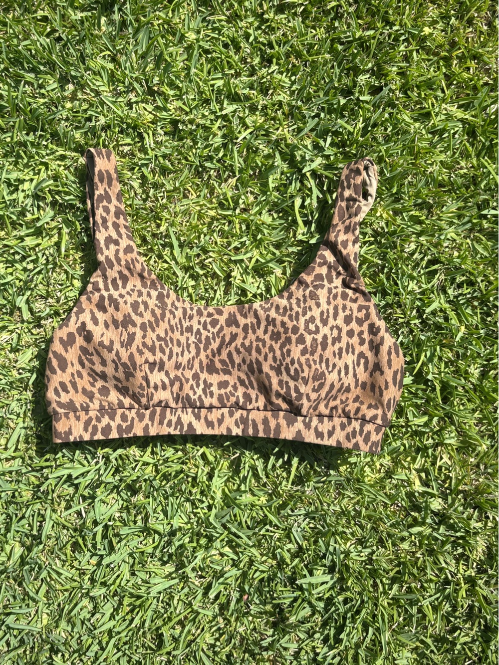 Leopard print sports bra